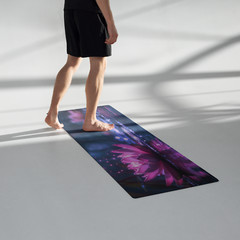 Pretty Yoga Mat SPIRITUAL LOTUS FLOWER Yoga Mat Rubber Pilates Meditation Room