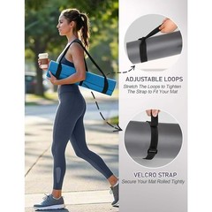 Yoga Mat Carrier Strap Long Adjustable Thick Wide Strap for Carrying Mat or
