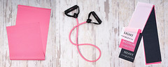 Covergirl Workout Exercise Yoga Mat Resistance Band or 3 Flat Resistance Bands