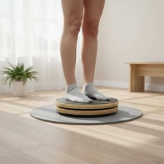 2 Pieces Wooden Pilates Disc Posture Correction Pilates Rotation Board for