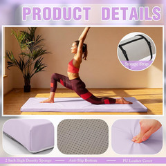 Thick Foldable Yoga Mat with Carry Strap, 72″X24″ Non-Slip Portable Foam Gym Mat