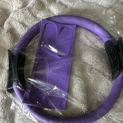 Purple/Black Pilates Ring Magic Circle Resistance Ring with Handles