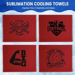 Hosuly 50 Pack Cooling Towels, 40″x12″ Yoga Towels Ice Breathable Soft Chilly…