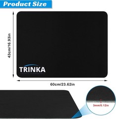 Enhanced Stability Non-Slip Mat for Under Desk Exercise Equipment – Black