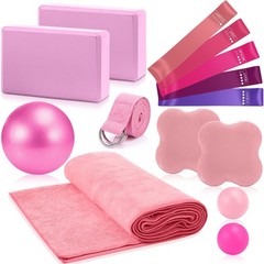 14 Pcs Yoga Kits for Home Workouts Pilates Equipment Set for Women Beginners,…