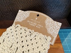 “Oak And Reed” Macrame Yoga Mat Boho Style Carry Bag 100% Cotton~Cream Color NWT