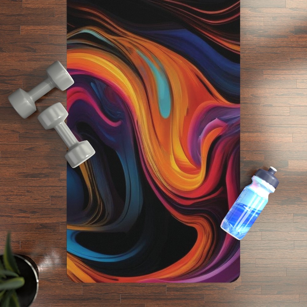 Colorful Swirl Yoga Mat, Exercise/Fitness Mat