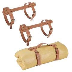 3PCS Outdoor Picnic Blanket Carry Strap, 24.4inch Leather Blanket Straps for …