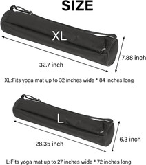 Extra Large Yoga Mat Bag With Strap LARGE, Large-Black