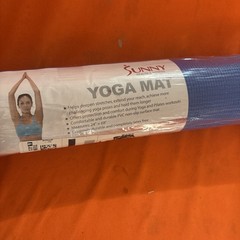 Sunny Health Fitness Yoga Mat Blue New 24×68