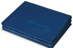 Gaiam Foldable Yoga Mat Super Compact and Ultra Lightweight Blue BRAND NEW