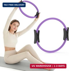 JKSHMYT Pilates Ring Fitness Circle for Women, Pilates Equipment – 14.5″ Home Ma
