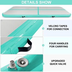 13FT/4m Gymnastics Mat Inflatable Air Tumble Track Training Floor Yoga Gym Sport