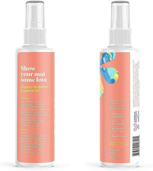 Yoga Mat Cleaner Spray (Calming Citrus), 4 Fl Oz – No Slippery Residue, Organic