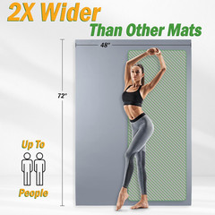 Large Yoga Mat – 6’X4’ Wide Exercise Mat – 8Mm Thick Waterproof Non-Slip Workout