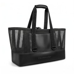 Large Mesh Beach Bag, Waterproof Bottom Tote, Structured Design Waterproof