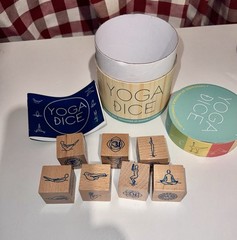 Yoga Dice Thousands of Possible Combinations Poses 7 Wooden Dice