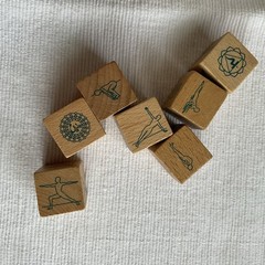 Yoga Dice by Chronicle Books Wooden Dice w/ Instructions