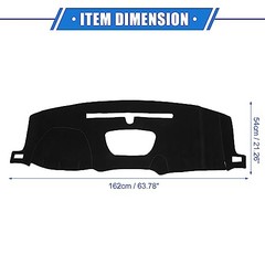 Dash Cover Mat Fit for Chevy Silverado 1500 2500HD 3500HD 2019-2025 Black