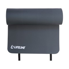Lifeline Exercise Mat Pro – Extra Thick – Double-Sided with 5/8″, Charcoal