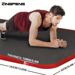 10MM Extra Thick 183Cmx62Cm Yoga Mats NBR Non-Slip Exercise Mat Fitness Tasteles
