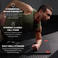SPRI Hanging Exercise Mat, Fitness & Yoga Mat for Group Fitness Classes, Comm…