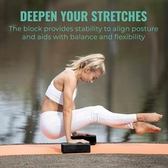 Yoga Blocks Set of 10 EVA Foam Durable Non-Slip Supportive Exercise Accessories