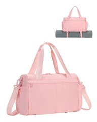 Small Gym Bag, Mini Gym Bag for Women with Yoga Mat Holder and Wet Pink