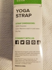 Gaiam 6 ft x 1.5 inches Yoga Strap Storm NEW