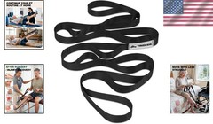75″ Long Stretching Strap with Loops – Ideal for Yoga, Therapy, and Mobility Aid
