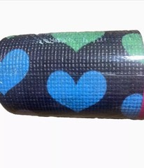 Terez Yoga Mat Colorful Hearts Love is Love Logo Non-Slip Fitness NWT $100.00