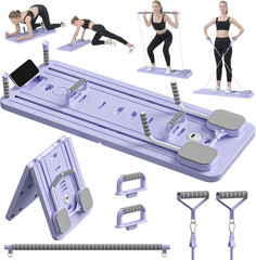 Pilates Board – Pilates Reformer Set, Multi-Purpose Foldable Pilates Reformer Bo