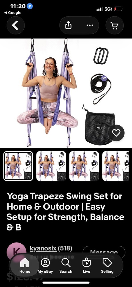 Yoga Trapeze Swing Set for Home & Outdoor | Easy Setup for Strength, Balance & B