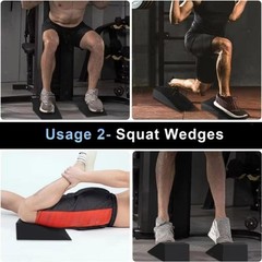 2x Squat Wedge Block Foot Incline Board Squat Ramp Balancing Practice Exercise