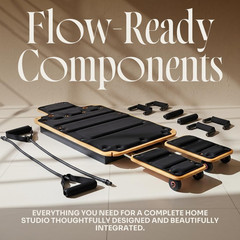 Compact Wooden Pilates Reformer with Adjustable Resistance for Full Body Workout
