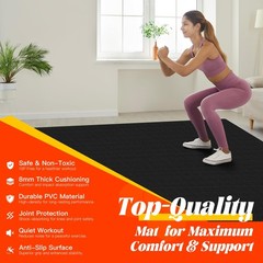 VTORY 7mm Large Workout Mat 7×5 ft – Extra Large Wide Yoga Mat & Pila
