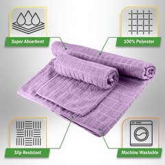 Yoga Mat Towel and Gym Set – 2-Piece Non 72 inches x 24 inches, Violet
