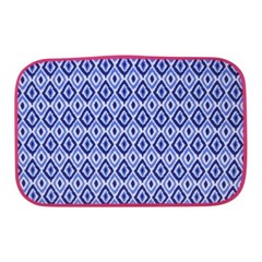 The Coral Palms® Swimsuit Saver Roll-up Neoprene Mat – Blue Ikat Ogee Collection