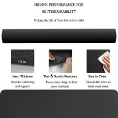 Extra Large Non-Slip Yoga Mat – Thick Durable Exercise Mat for Home Workout, Pil