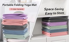 Foldable Camping Mat & Travel Exercise Pad – Waterproof TPE Outdoor Mat for H…