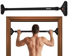 Squatz Doorway Pull Up Bar, Adjustable Door Frame Pull Up Bar with Level Mete…