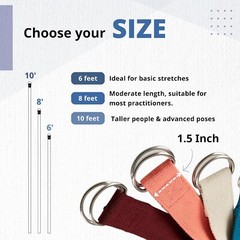 Yoga Super Strong Strap with Metal D-ring Buckle