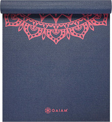 Gaiam Print Yoga Mat, Non Slip Exercise & Fitness Mat for All Types of Yoga, Pil