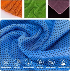 Cooling Towels, Soft Breathable Sweat Ice Towel for Sports, 10 Pack, Assorted