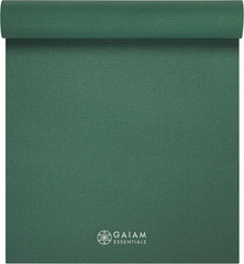 Gaiam Essentials 1/4″ Yoga & Pilates Mat with Easy-Cinch Carrier Strap