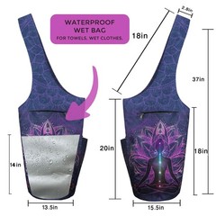 Yoga Mat Bags for Women Fit Large Capacity Gym Mats Blocks with Waterproof We…