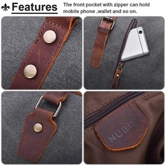 Travel Duffel Bag Large Canvas Duffle Bag for Men Women Leather Weekender Ove…