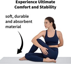 Microfiber Yoga Towel, Non-Skid Sweat Absorbing Mat Protector, Fast Drying