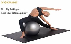 Gxmmat Large Yoga Mat 72″x 48″(6’x4′) x 7mm for Pilates Stretching Home Gym Work