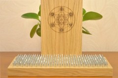 Oak Sadhu Board “Metatron’s Cube” Galvanized Nails 10 mm/0.4 inch